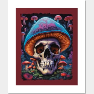 shroomy skull IX Posters and Art